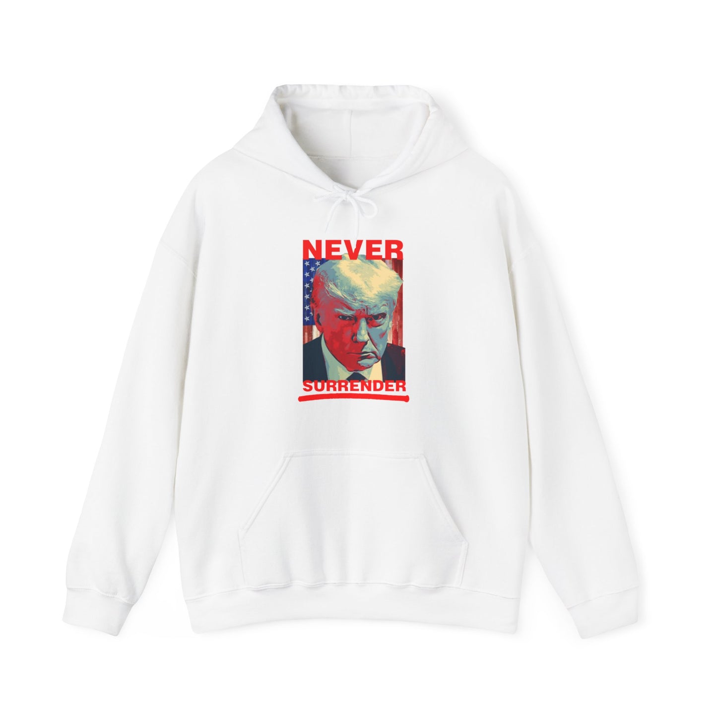 Never Surrender Trump  Heavy Blend™ Hooded Sweatshirt