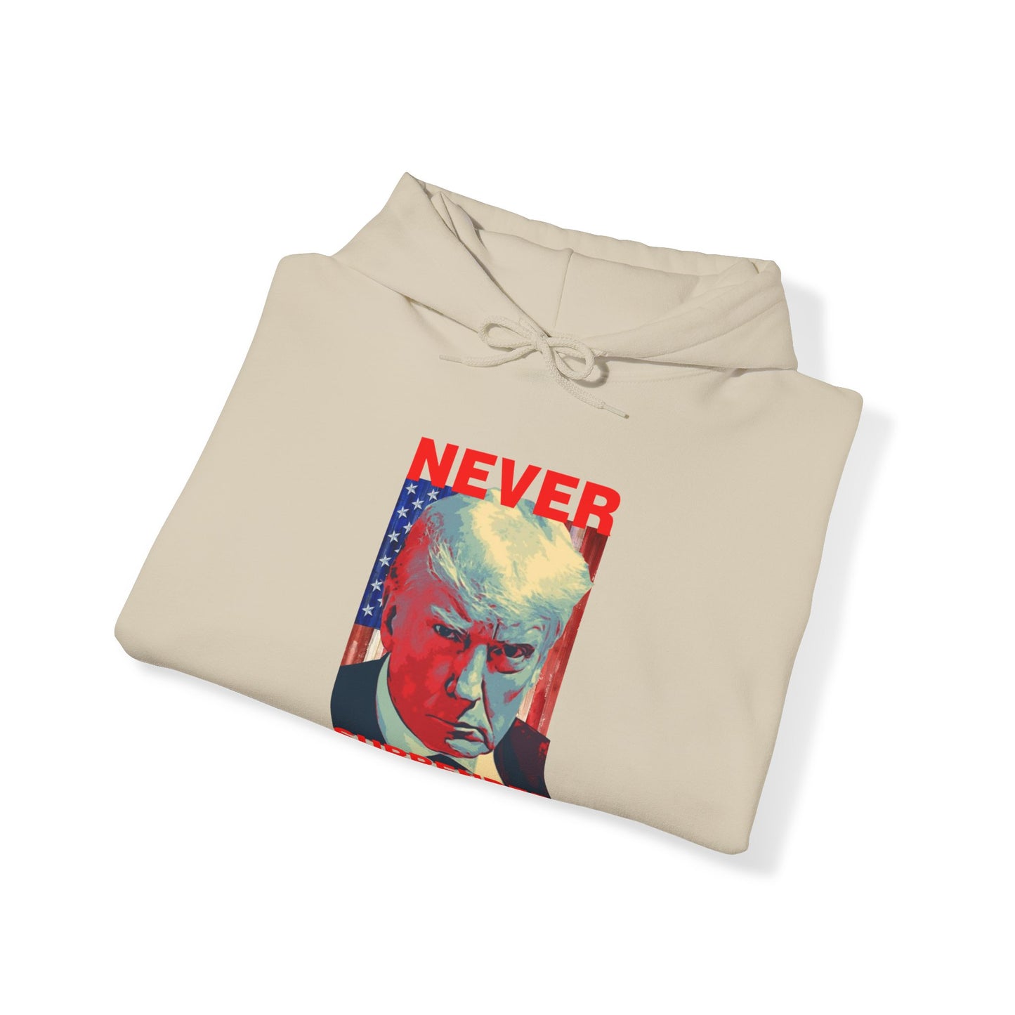 Never Surrender Trump  Heavy Blend™ Hooded Sweatshirt