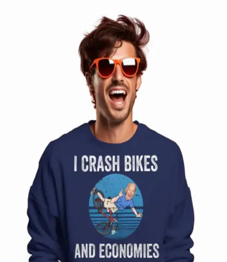 I crash Bikes and economies Heavy Blend™ Crewneck Sweatshirt